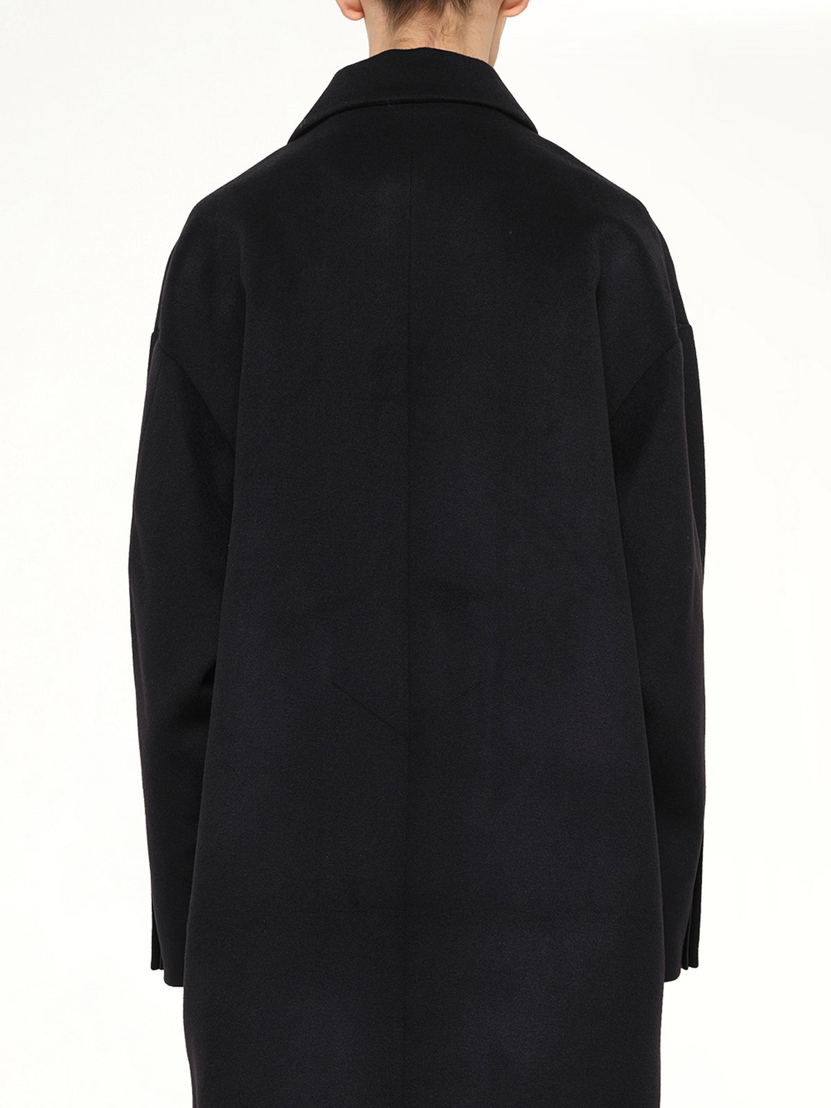 Arcform Wool Coat in Black