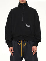 Classique Half Zip Sweatshirt in Black/White