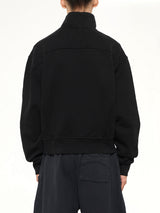 Classique Half Zip Sweatshirt in Black/White