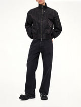 Echo Nylon Bomber Jacket in Black