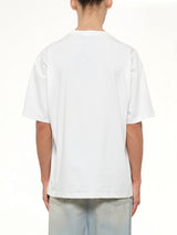 Front Side Embroidery Tiger T-Shirt in Off White