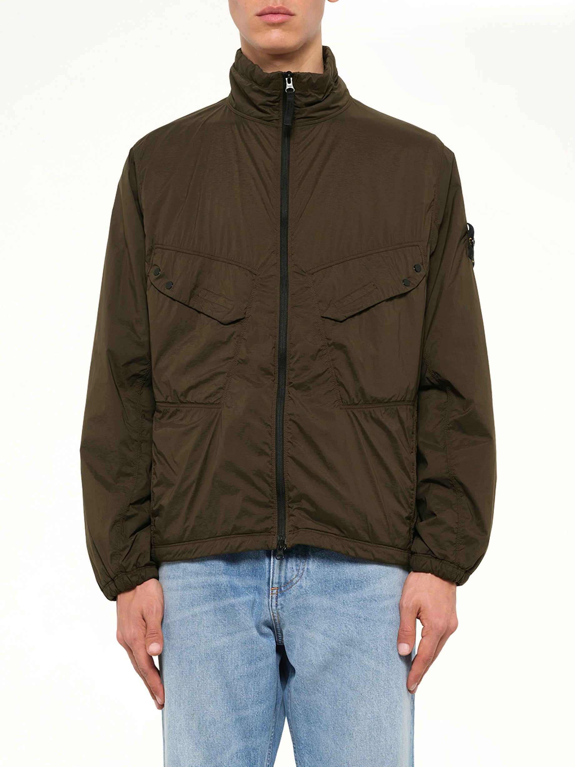 Q100021 Ultra Light Nylon Stretch Jacket in Coal Grey