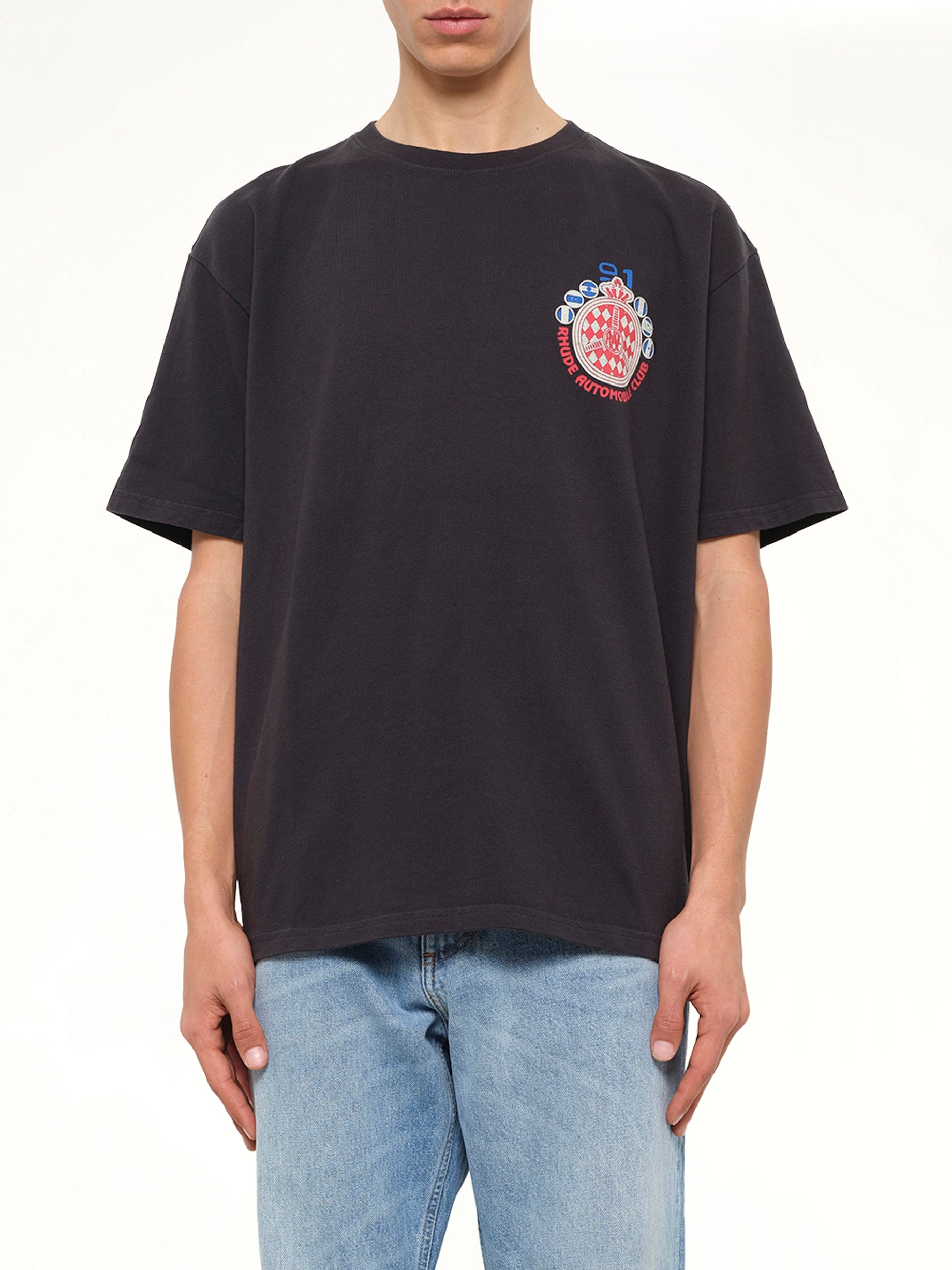 Rhude Automobile Club T-Shirt in Vintage Black