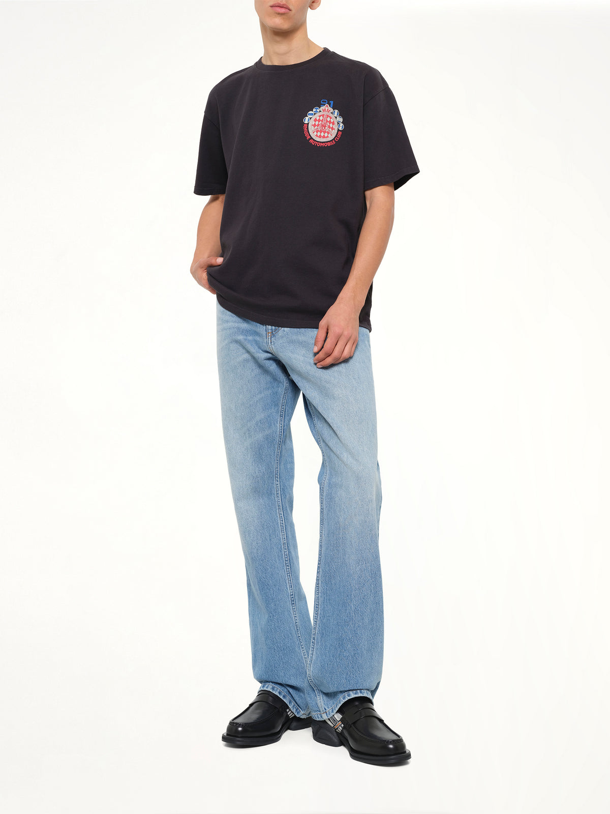 Rhude Automobile Club T-Shirt in Vintage Black