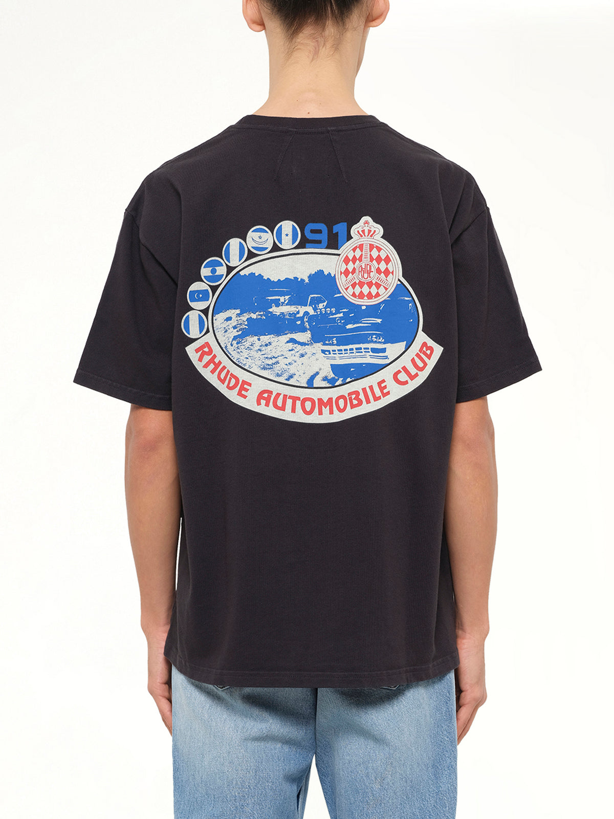 Rhude Automobile Club T-Shirt in Vintage Black