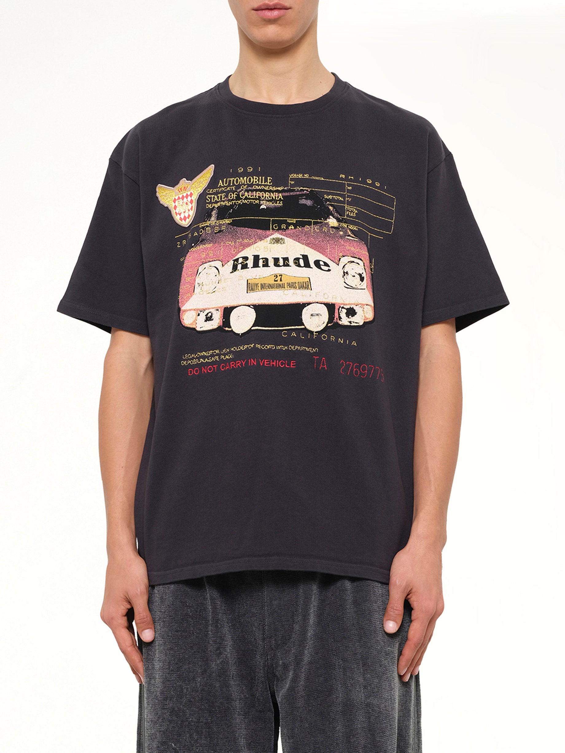 Rhude Slip T-Shirt in Vintage Black