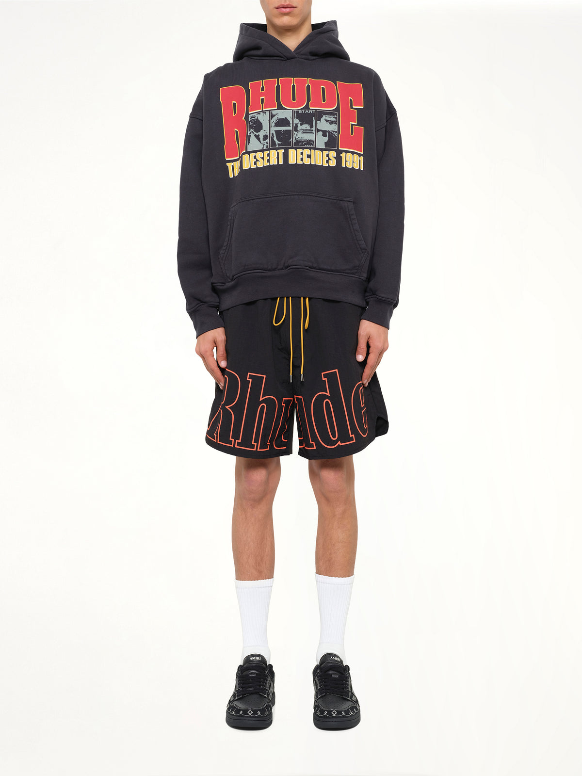 The Desert Decides Hoodie in Vintage Black/Red