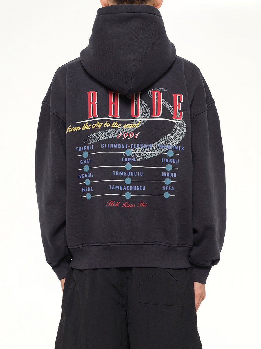 The Desert Decides Hoodie in Vintage Black/Red