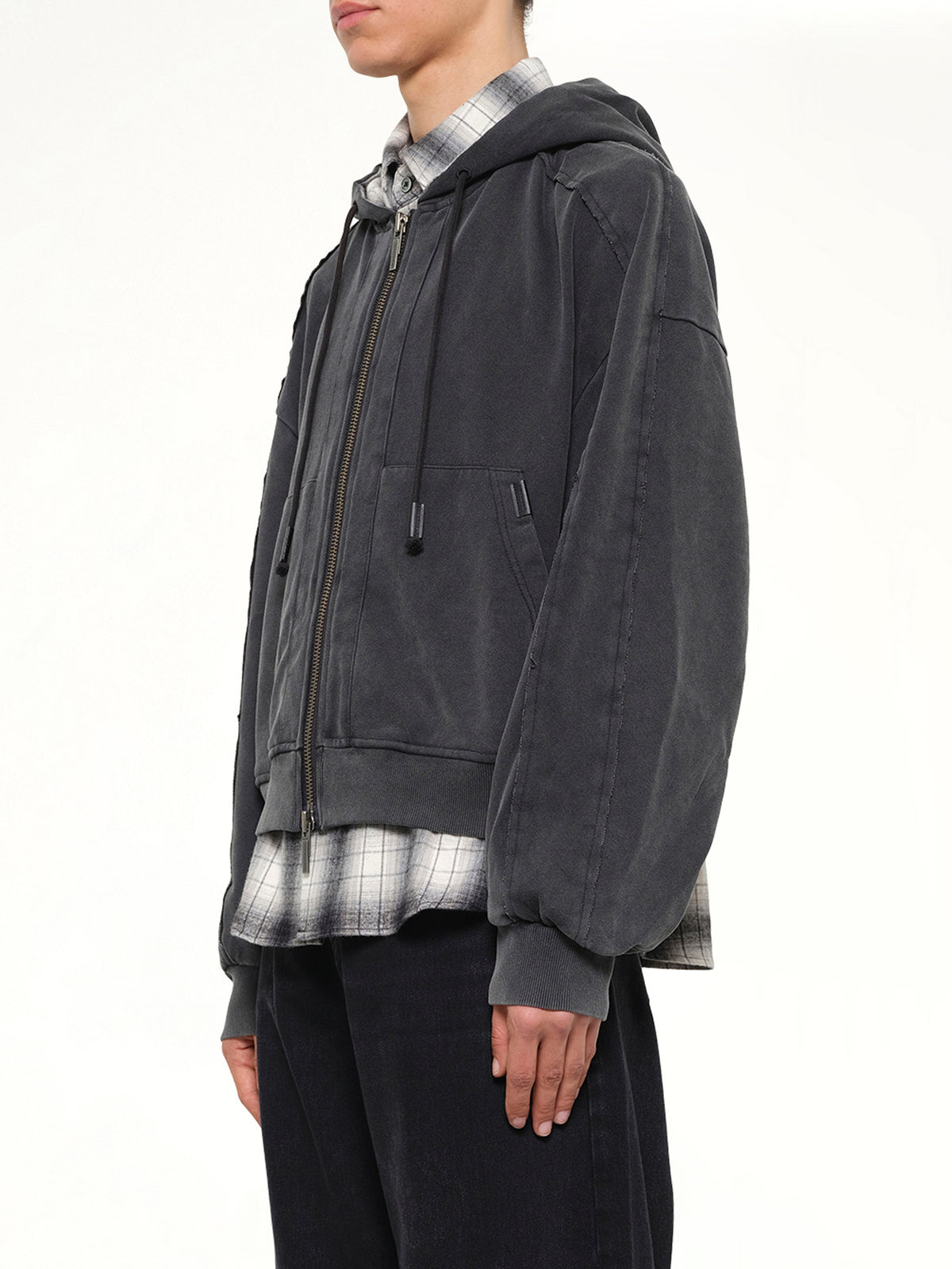 Two-in-One Hoodie in Black