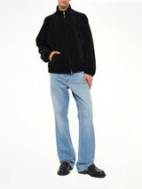 Velvet Track Top in Black