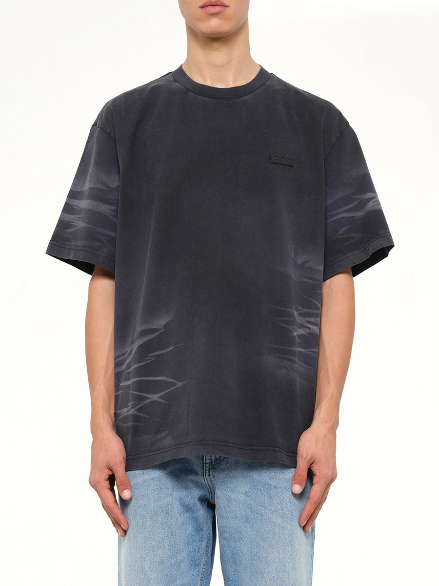 Washed Spray-Dyed T-Shirt in Navy
