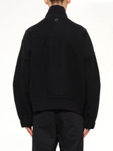Wool Zipped Blouson in Black
