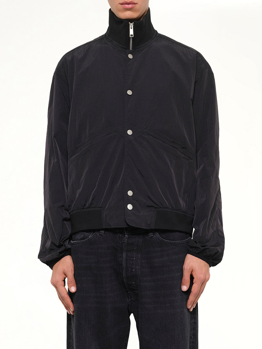 Zip Up Anorak in Black