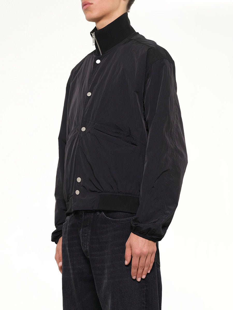 Zip Up Anorak in Black