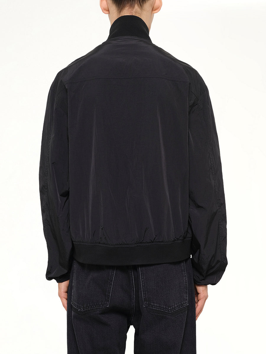 Zip Up Anorak in Black
