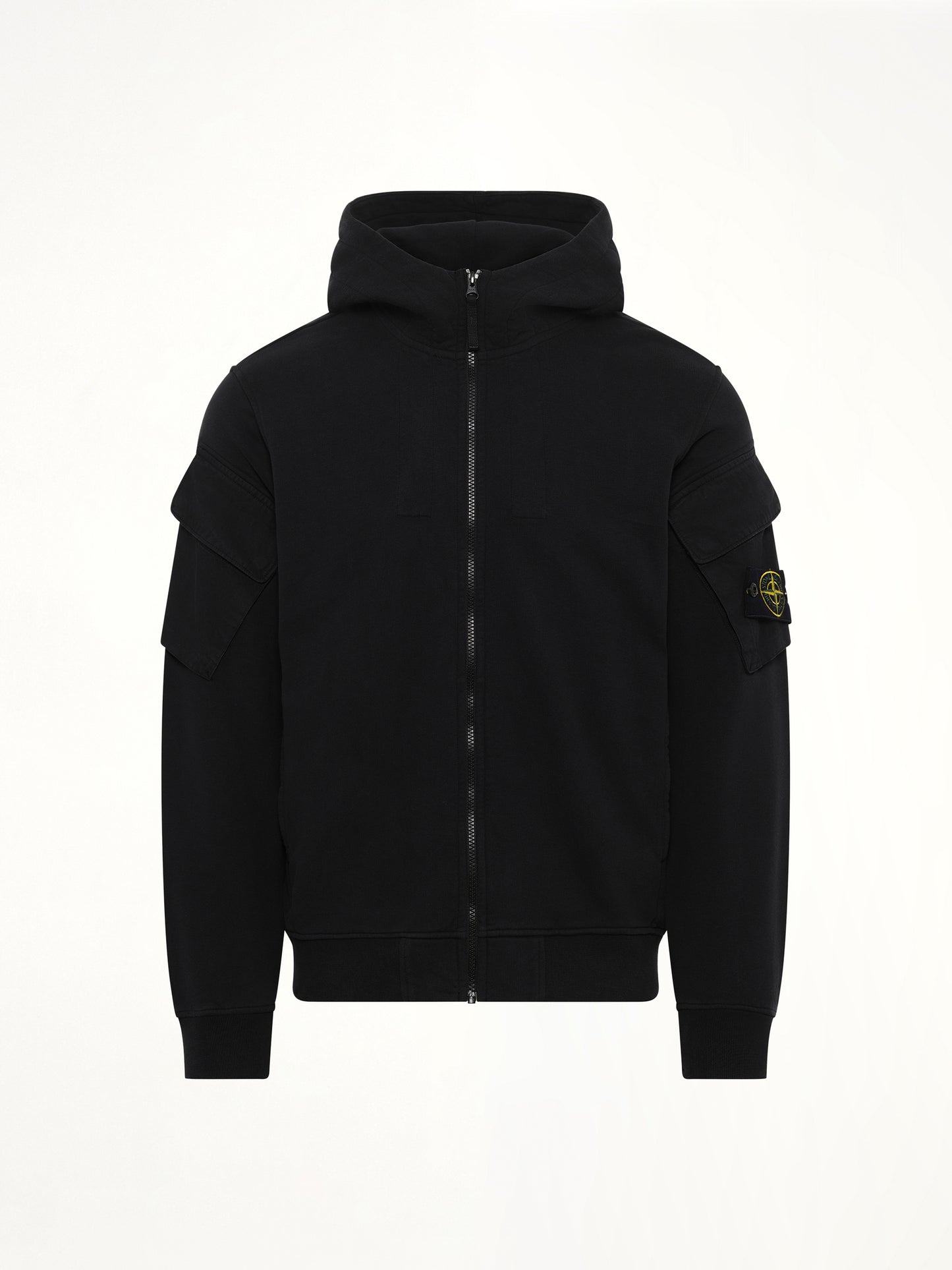 610000 Cotton Fleece Hoodie in Black