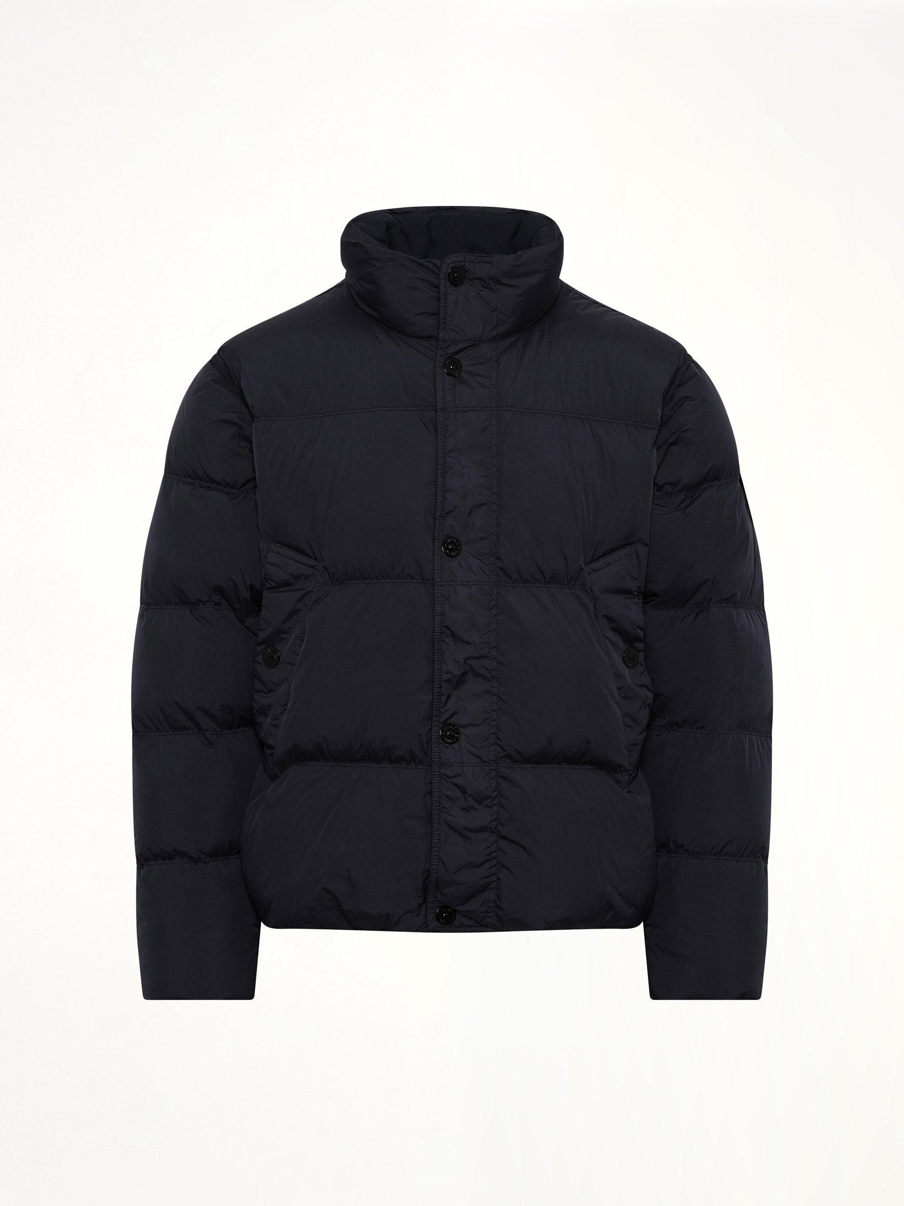 410001 Garment Dyed Crinkle Nylon Down in Navy Blue