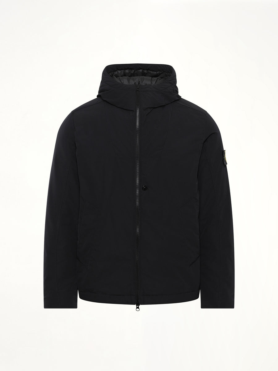 410004 Micro Twill Hooded Jacket in Black