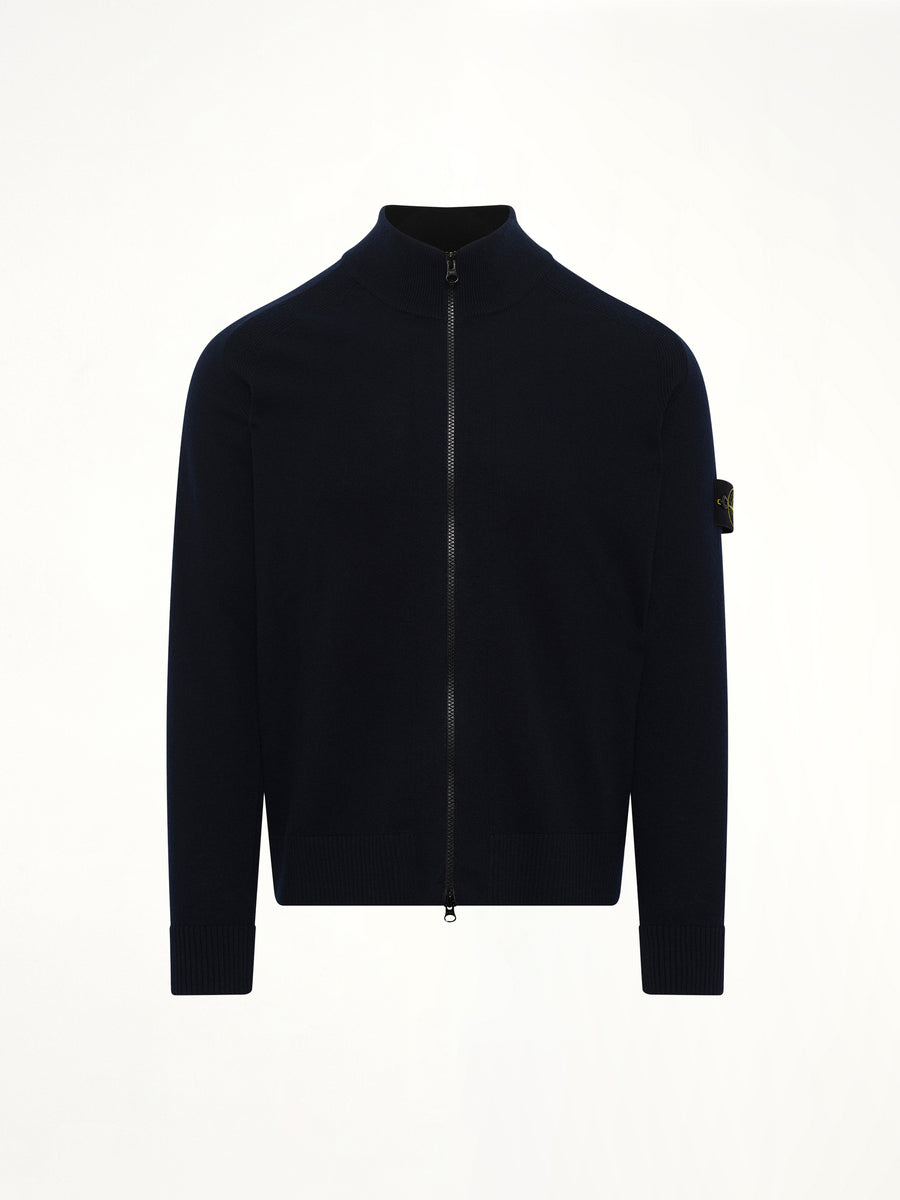 510004 Zip Knit Cardigan in Navy Blue