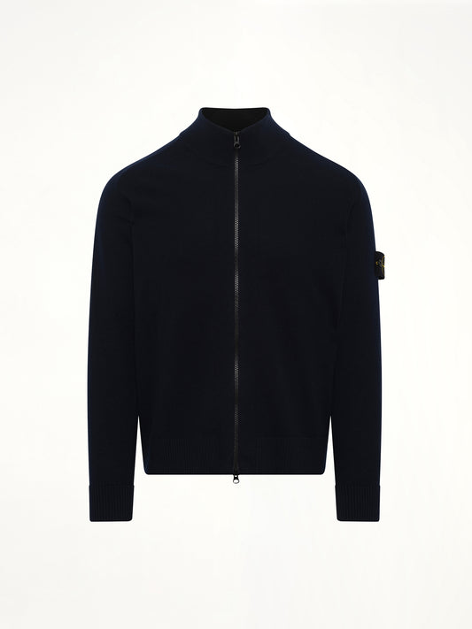 510004 Zip Knit Cardigan in Navy Blue