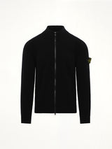 510006 Strech Wool Cardigan in Black