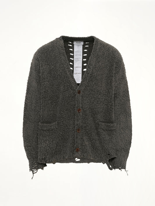 Backbone Knit Cardigan in Grey