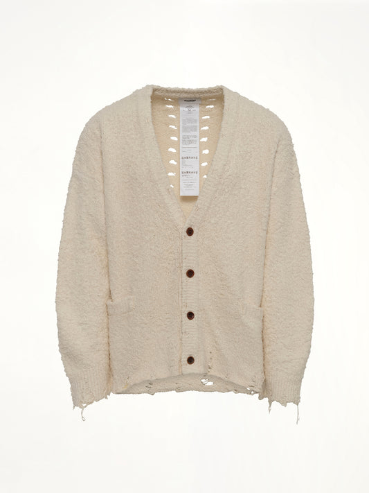 Backbone Knit Cardigan in Ivory