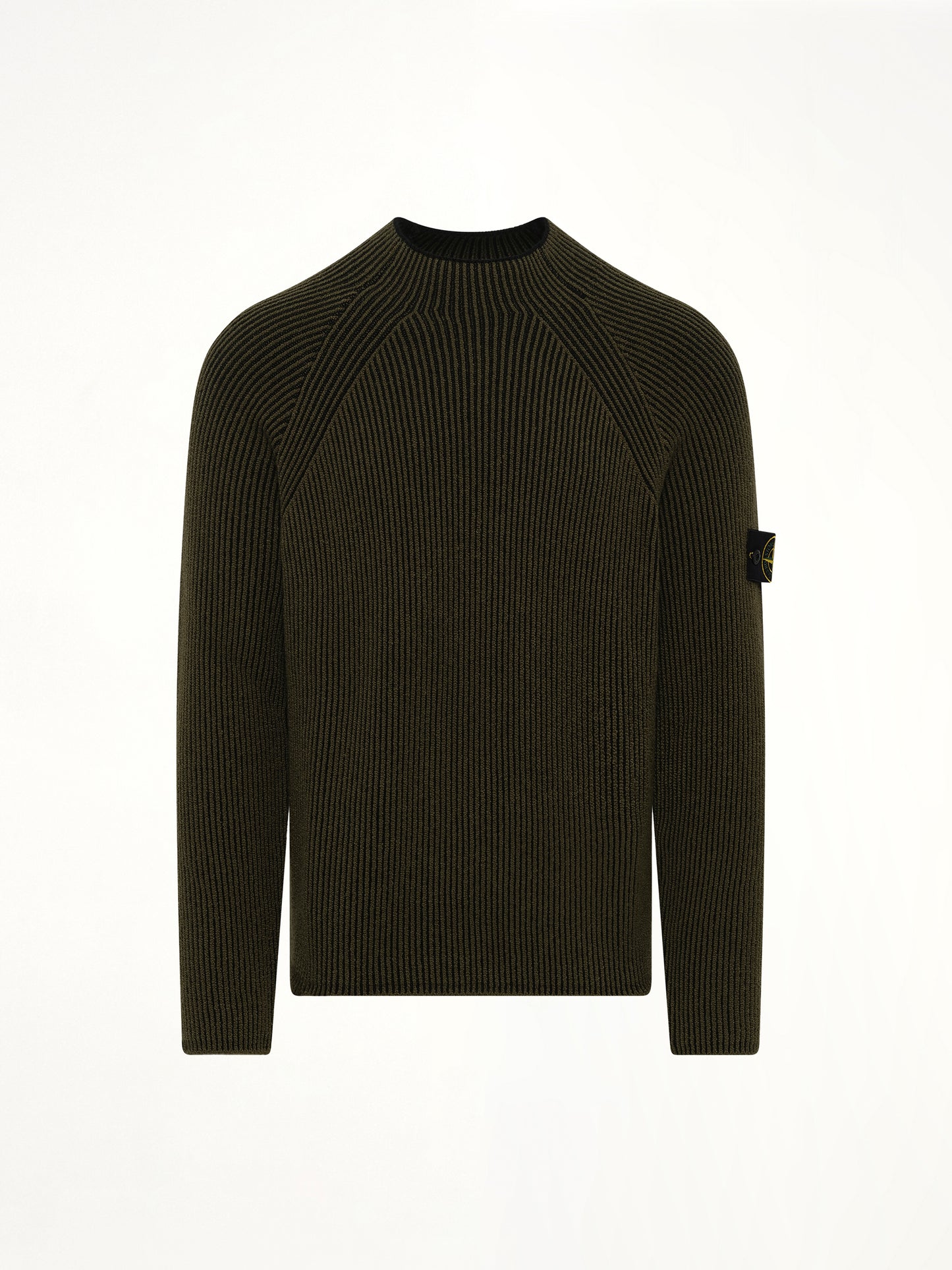 510002 Wool Crew Neck Sweater in Military Green