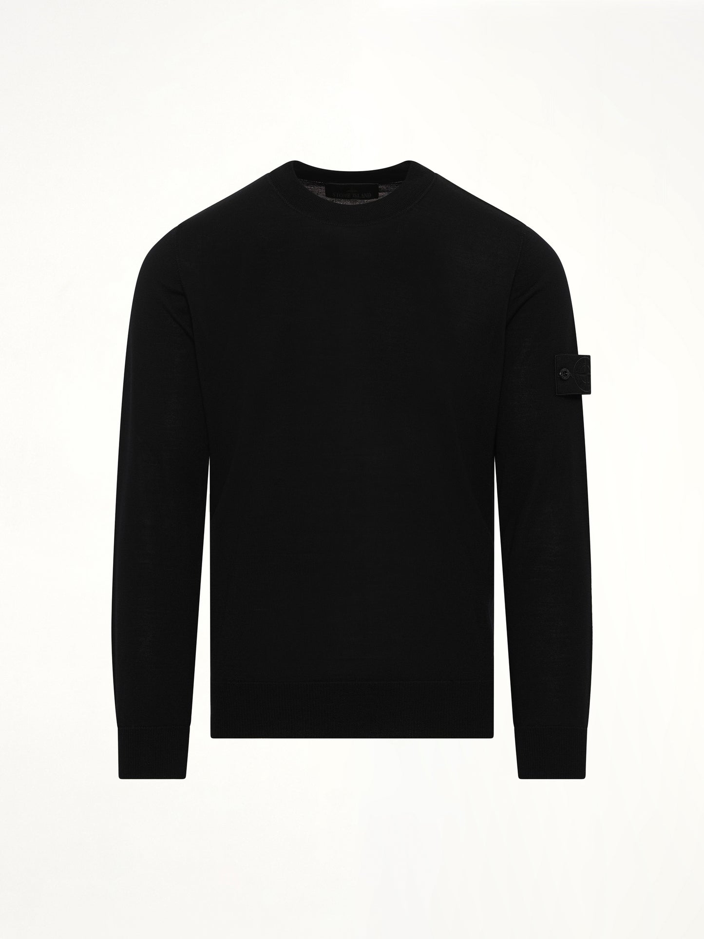 510007 Wool Crew Neck Sweater in Black