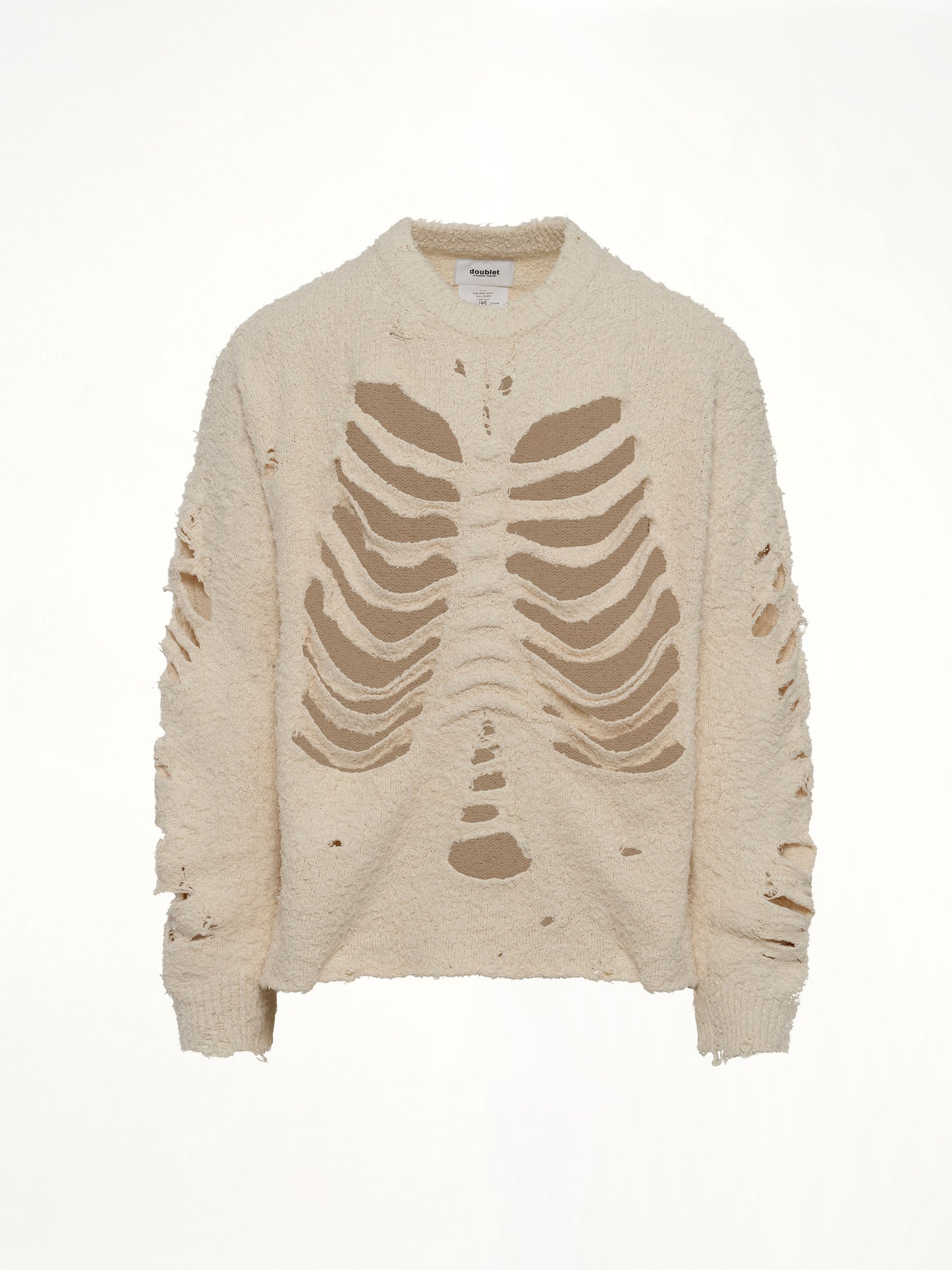 Ribcage Knit Pullover in Ivory