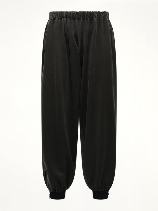 Faded Black Track Pants in Grey