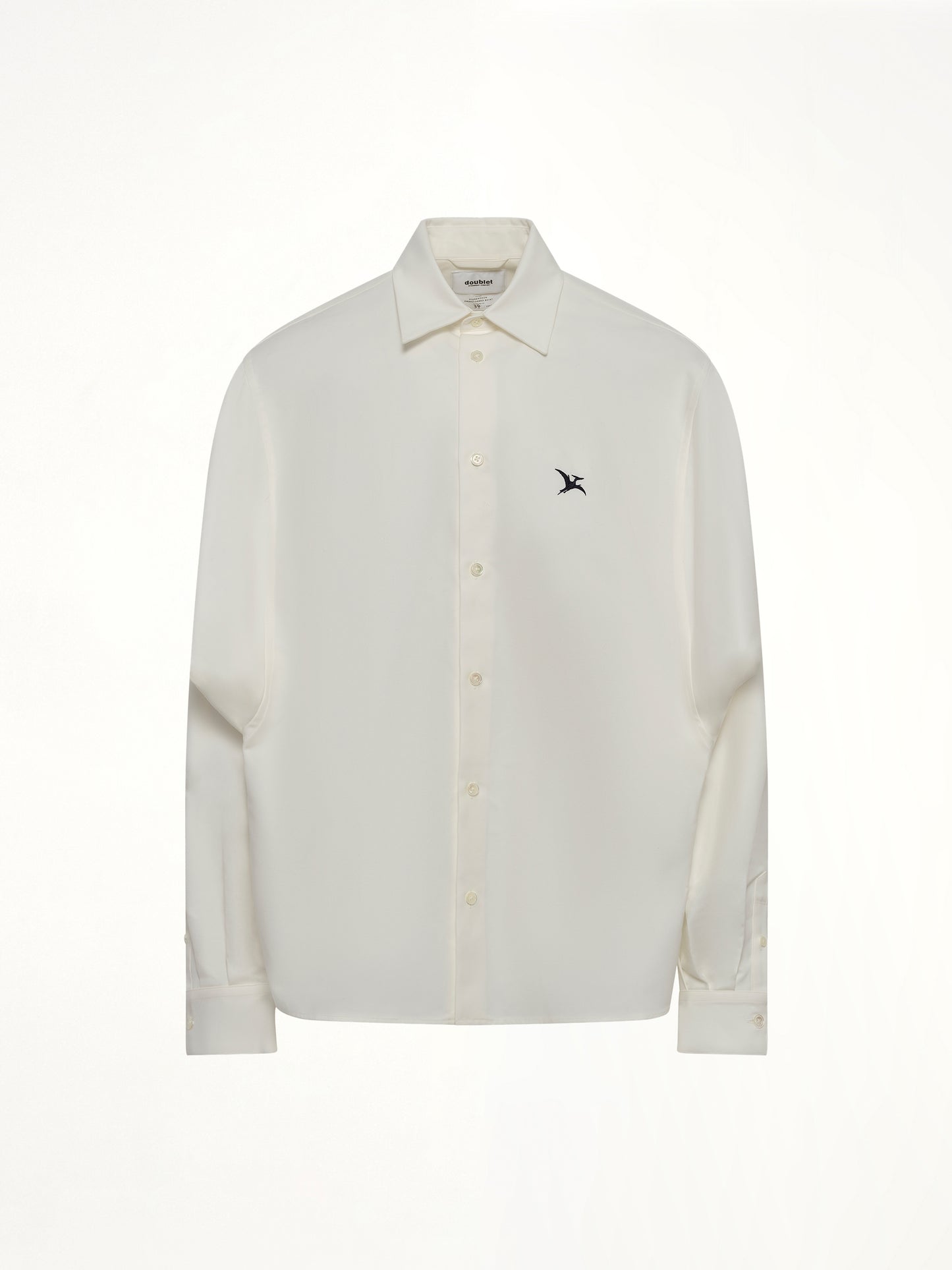 Pteranodon Embroidered Shirt in White