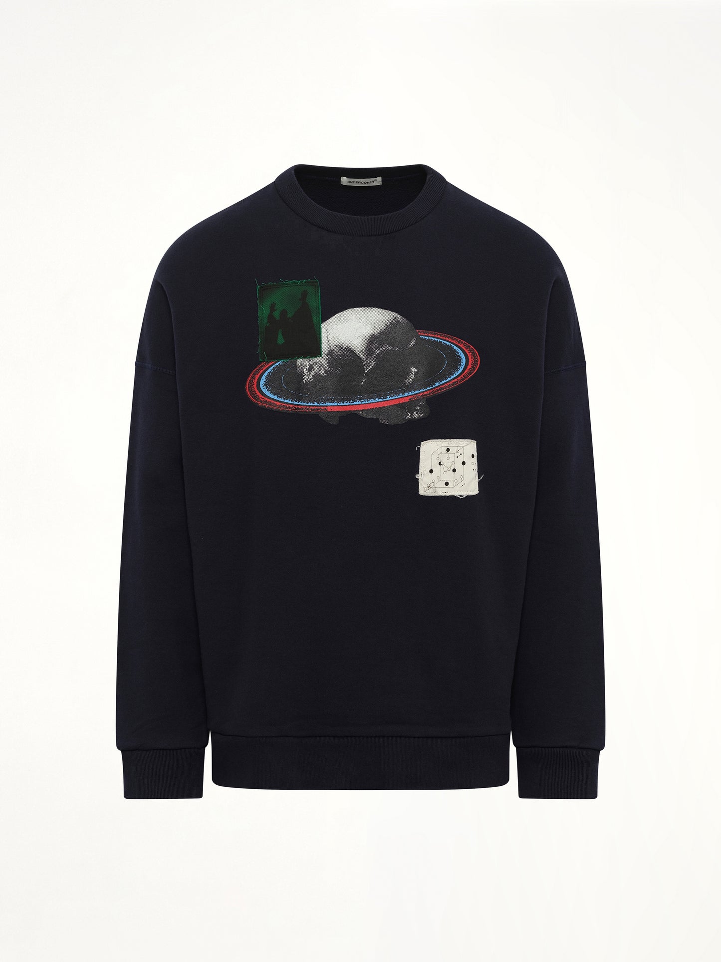 Graphic Patches Sweatshirt in Navy