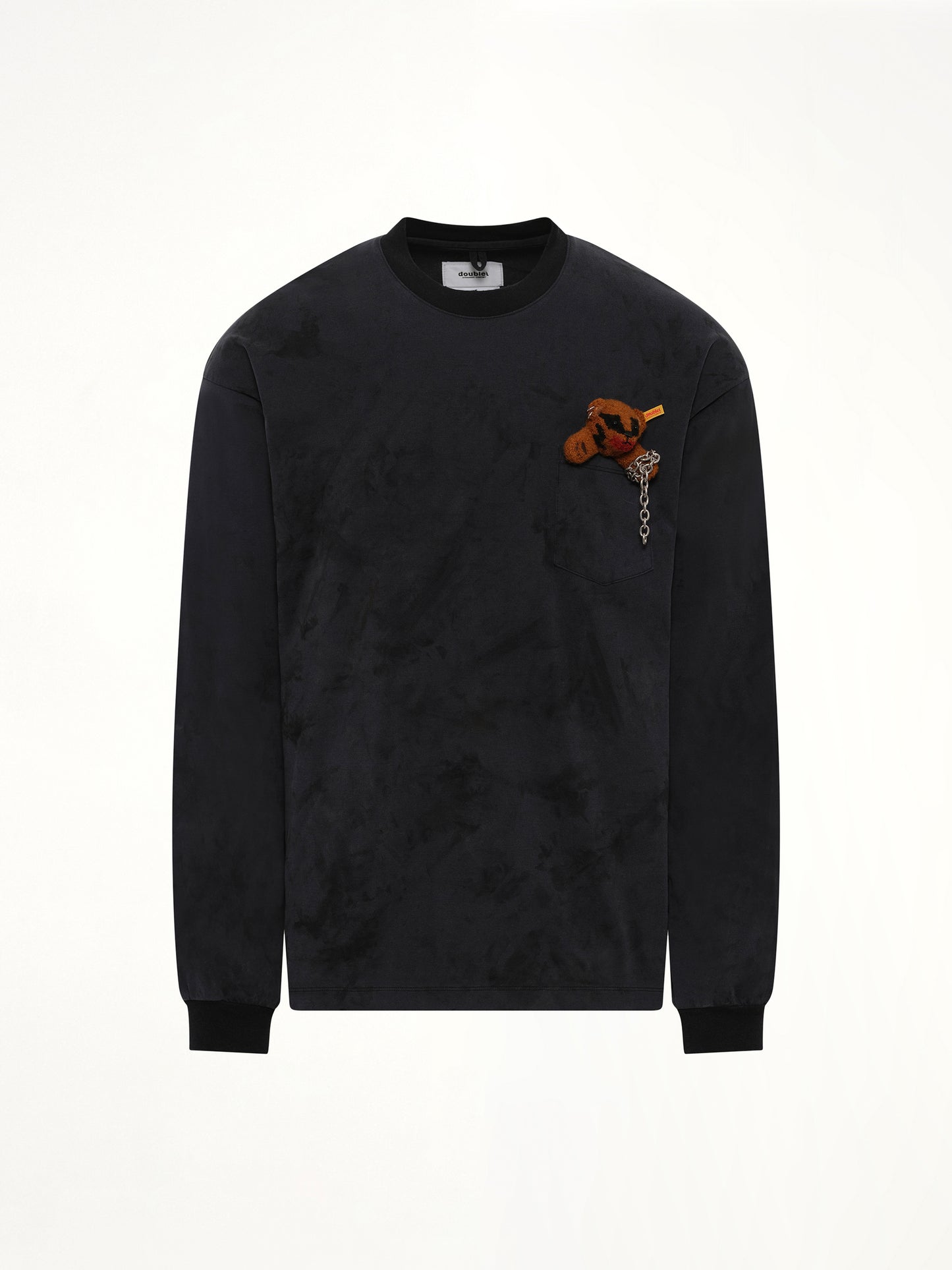 Long Sleeve T-Shirt With Villain Bear in Black