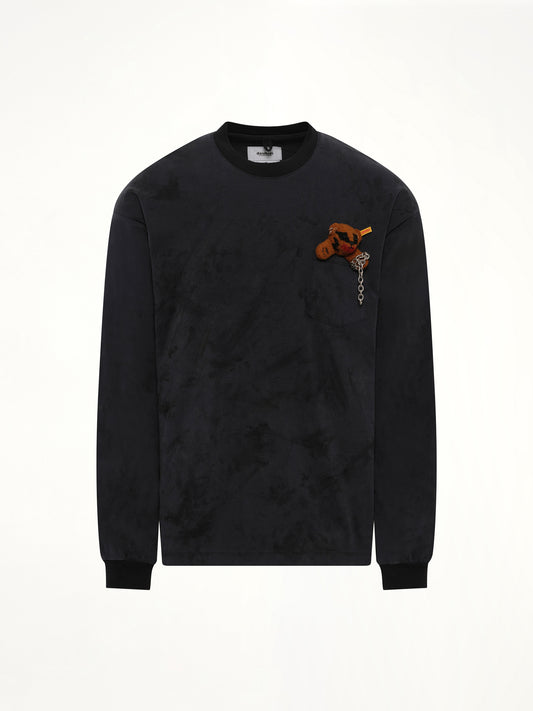 Long Sleeve T-Shirt With Villain Bear in Black