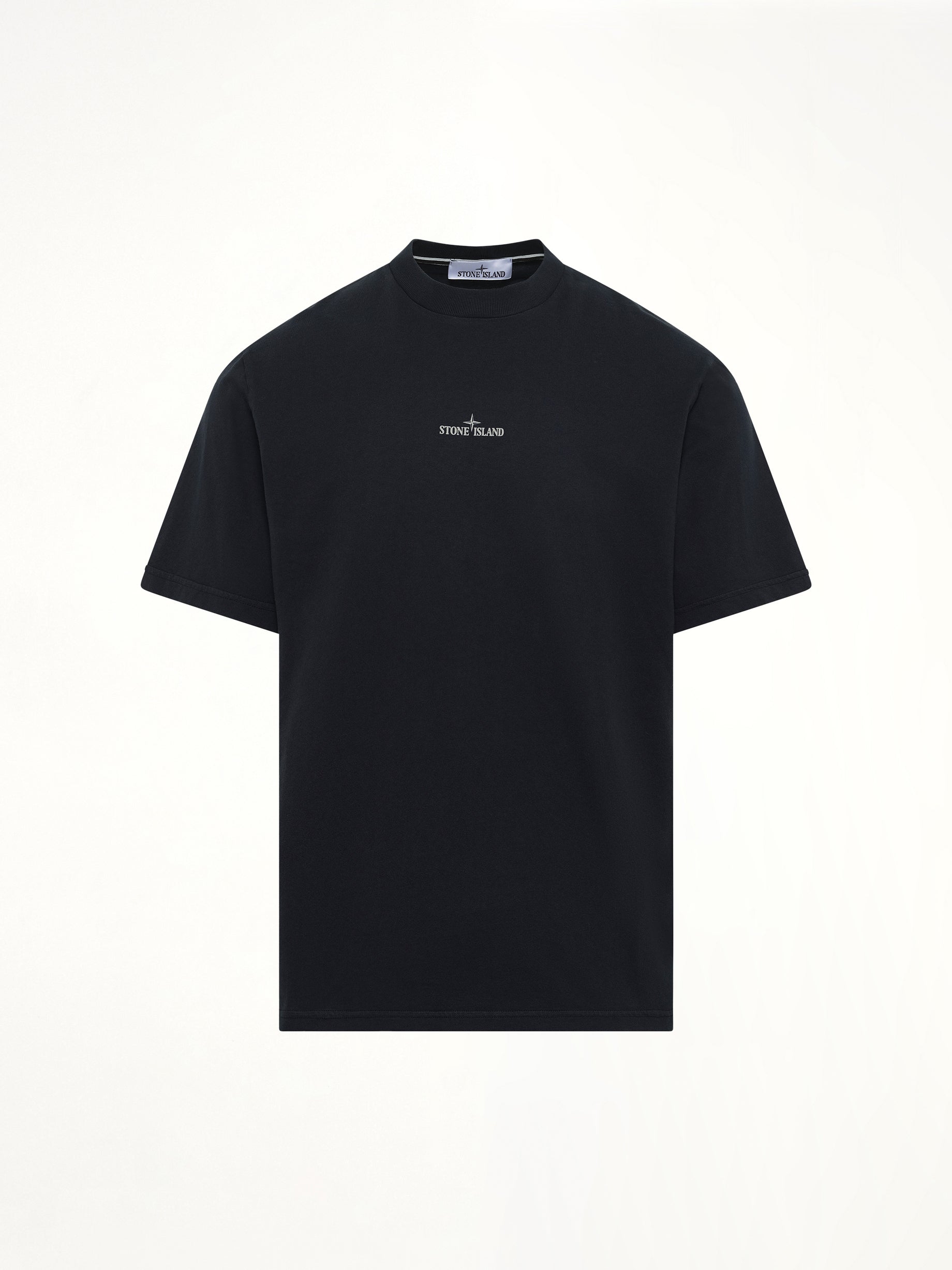 210003インダストリアルプリントS/S Tシャツ（ネイビーブルー）