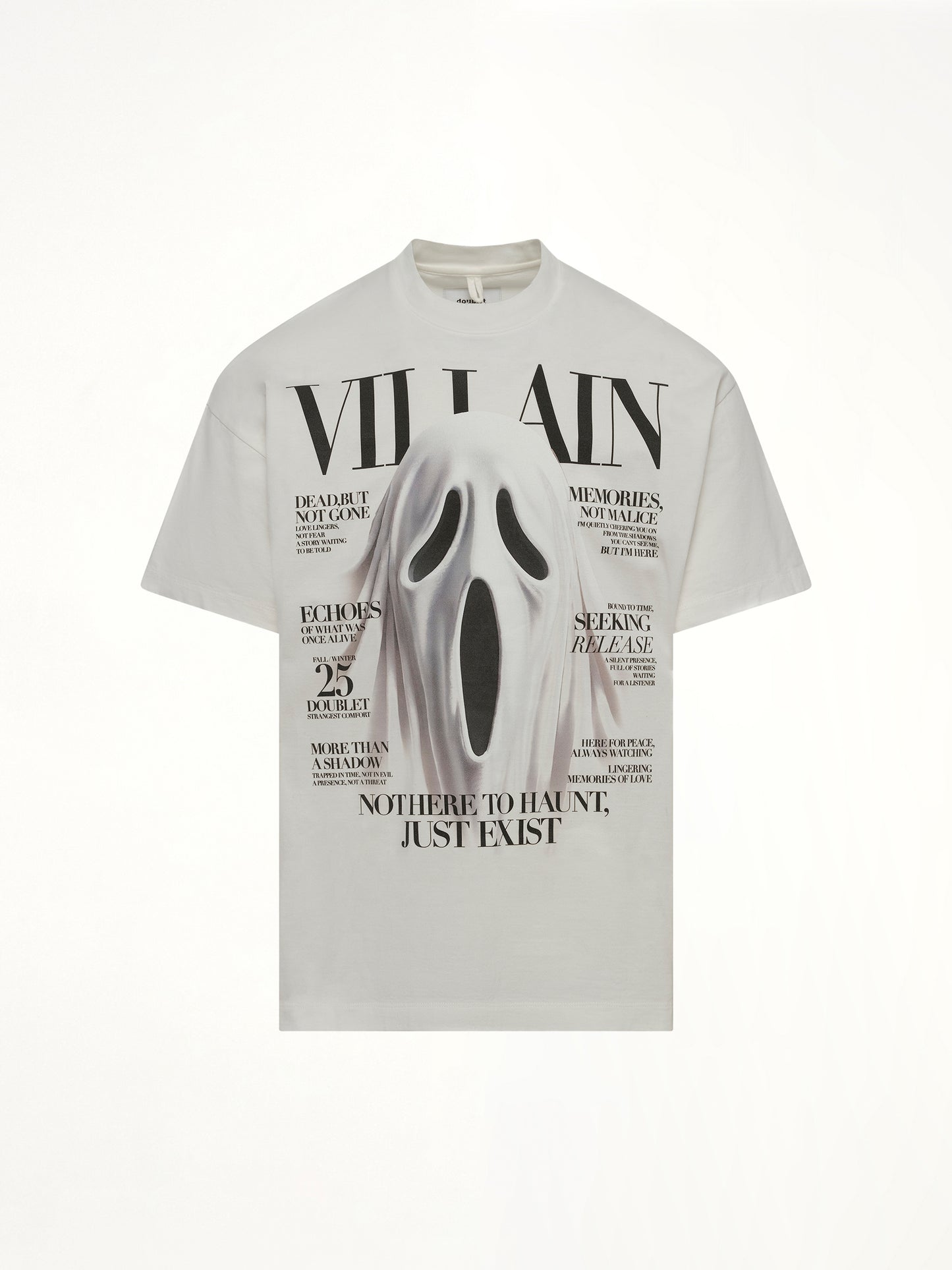 Villain Cover Print T-Shirt in White