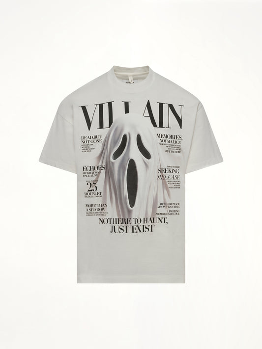 Villain Cover Print T-Shirt in White