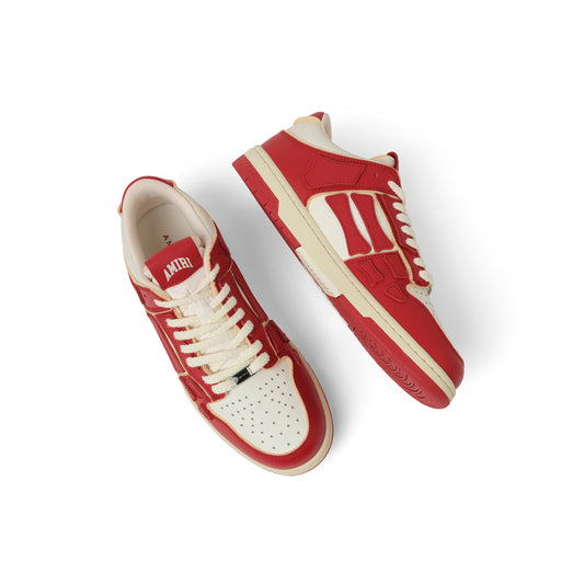 Collegiate Skeleton Sneaker in Red/White