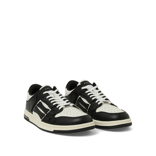 Skeleton Low Sneaker in Black/White