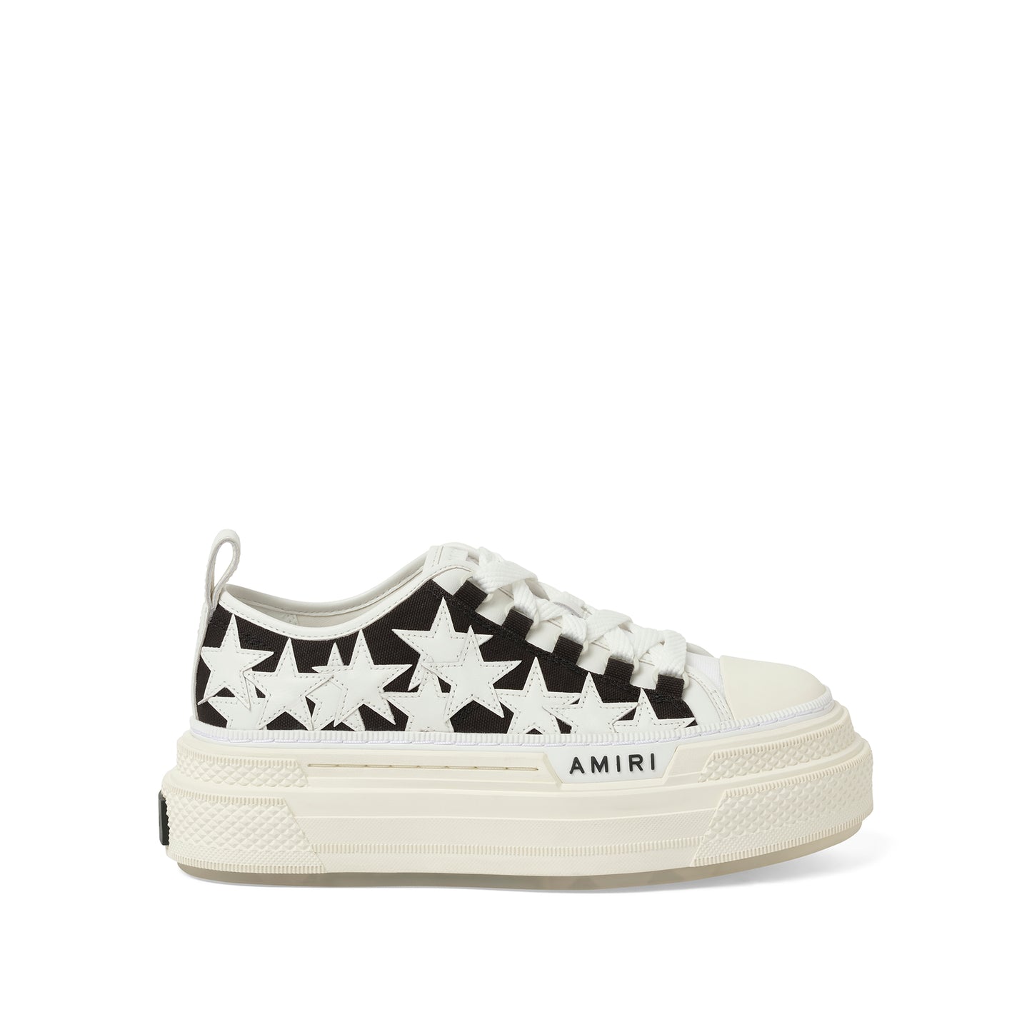 Platform Stars Court Low Sneaker in Black/White