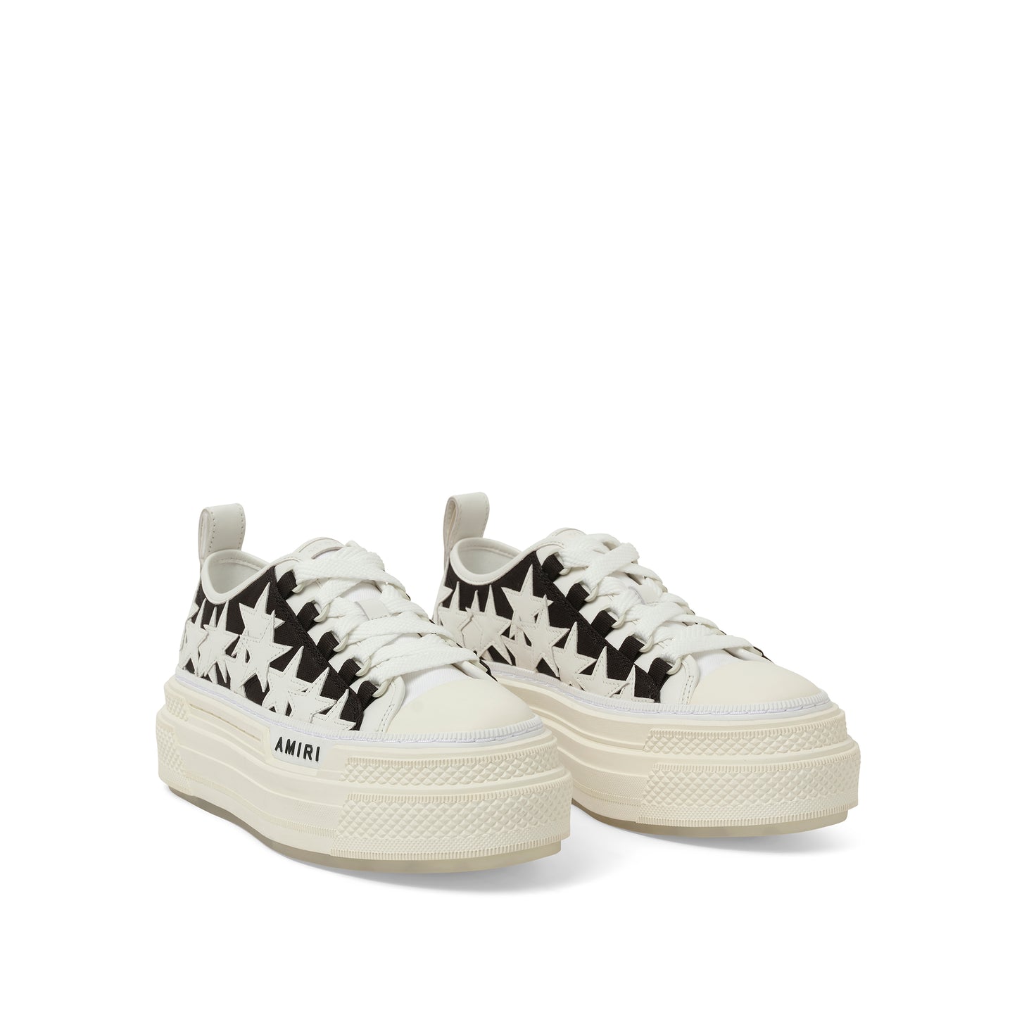 Platform Stars Court Low Sneaker in Black/White