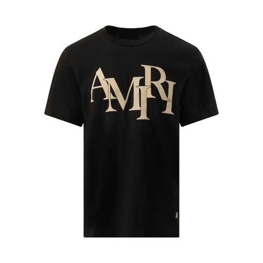 Amiri Staggered T-Shirt in Black