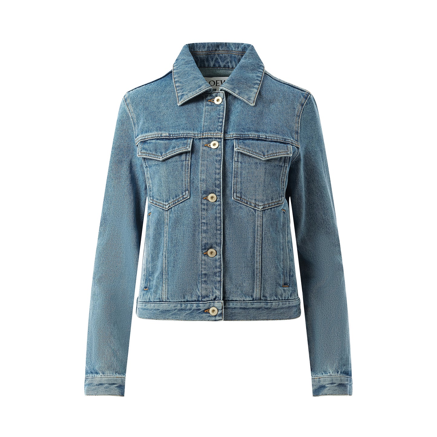 Anagram Denim Jacket in Mid Blue