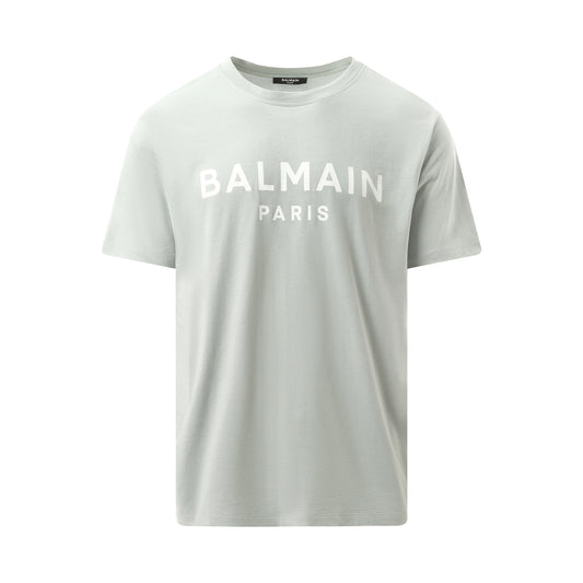 Balmain Print T-Shirt in Grey/White