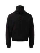 Funnel Neck Sweatshirt in Black