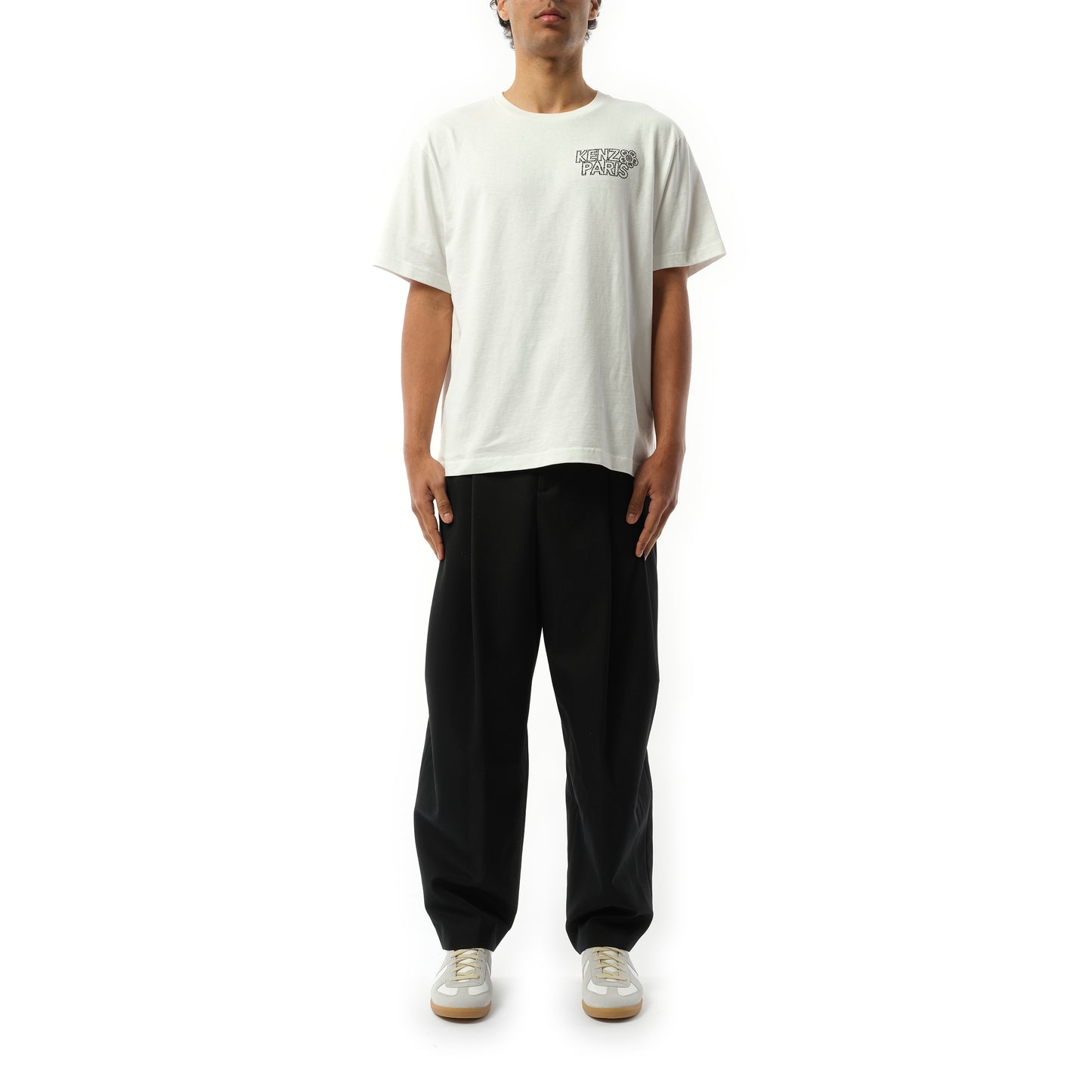 Constellation Embroidered Oversize T-Shirt in Off White