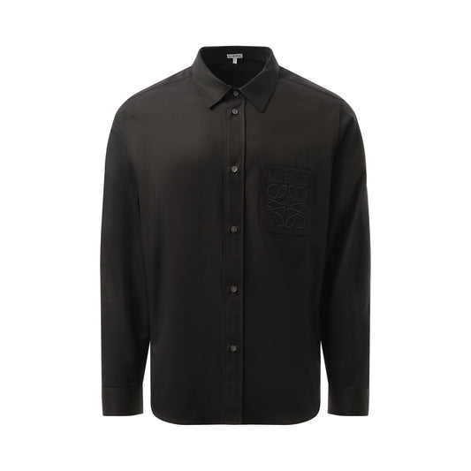 Anagram Pocket Shirt in Black