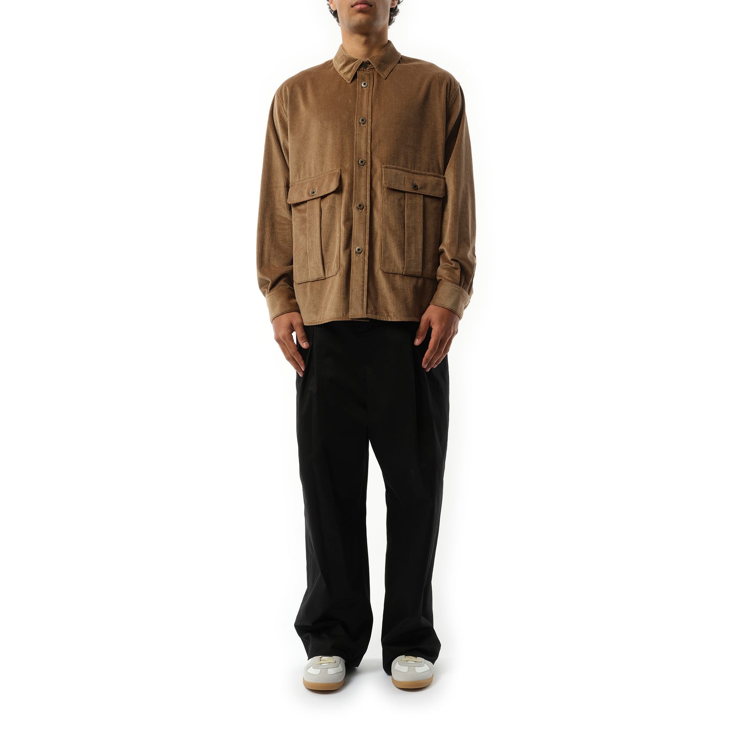 Corduroy Overshirt in Light Camel