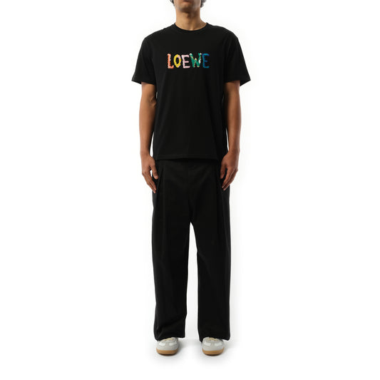 Relaxed Rainbow Logo T-Shirt in Black